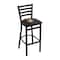 Holland Bar Stool Co 30" Blk Wrinkle US Military Academy ARMY Station Bar Stool, Ladder Back L00430USMilA - alternate 1