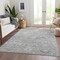 Homeroots 10' X 14' Gray And Silver Damask Washable Indoor Outdoor Area Rug 603508 - alternate 6
