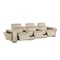 Homeroots 130" Beige Top Grain Leather Reclining Metal USB Sofa 720393 - alternate 1