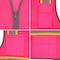 Dome75 Hi-Vis Safety Vest 2X/3X Class Non-ANSI/Enhanced Visibility , Zipper 6 Pockets, 2 Mic Tab DV2183 - alternate 6
