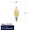 Bulbrite Spunlite 4w Dimmable C11 LED Filament Lght Bulb Candelabra (E12) Base - 2100K Amber, 250 Lumens, 4PK 862786 - alternate 8