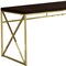 Homeroots 47" Espresso and Gold Writing Desk 333406 - alternate 5