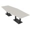 Skutchi Designs Hexagon Conference Table With Power Unit, 48 in W, 144 in L, Ivory HAR-HEX.IR-48X144-DOU.BK-K458-NA - alternate 1