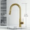 Vigo Hart Arched Single Handle Pull-Down Spout Kitchen Faucet Matte Brushed Gold VG02035MG - alternate 6
