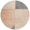 Homeroots 8' Coral Peach And Gray Round Abstract Washable Indoor Outdoor Area Rug 582898 - alternate 6