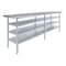 Amgood 24in D x 96in L Stainless Steel Table, Three Undershelves AMG WT-2496-3SH-Z - alternate 1