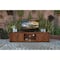 Homeroots 93" Brown Solid Wood Cabinet Enclosed Storage Distressed TV Stand 528757 - alternate 4