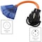 Ac Works Power Strip Cord, STW, 6-15/20R, 14-50P, 1.5 ft., Orange S1450W620-018 - alternate 4