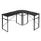 Homeroots Modern Geo Black L Shape Computer Table 475984 - alternate 1