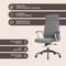 Leisuremod Hilton High-Back Leather Office Chair, Grey HO20GRL - alternate 7