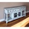 Homeroots 70" Blue Solid Wood Open shelving Distressed TV Stand 528738 - alternate 1