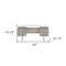 Homeroots 60" White and Gray Computer Desk With Three Drawers 490005 - alternate 5