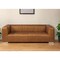 Homeroots 39" Gold Leather Sofa With Silver Metallic Legs 380388 - alternate 8