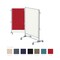 Ghent 57''H X 40''W Nexus Mobile Jr. Partition, Porcelain Magnetic Whiteboard W/ Fabric Tackboard, Red NEX223MFP-98 - alternate 2