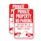 Signmission Private Parking Violators Will Be Towed Away at Vehicle, 18'' X 24'', Heavy Gauge Aluminum, 2PK A-1824-2PACK-23254 - alternate 1