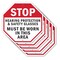 Signmission Stop Hearing Protection & Safety Gl, 10 inch X 10 inch, Aluminum Metal Signs, 5PK OC-A-5Pack-10-220 - alternate 1