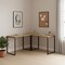 Homeroots 71" Natural and Black Wood and Metal L Shape Writing Desk 543803 - alternate 6