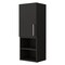Homeroots 32" Black Wood Floating Single Door Bathroom Vanity And Medicine Cabinet 478391 - alternate 1