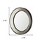 Homeroots 22" Champagne And Dark Brown Metal And Solid Wood Round Accent Mirror 607266 - alternate 5