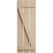 Ekena Millwork Rustic Three Board Spaced Board-n-Batten Sandblasted Faux Wood Shutters w/Z-Board, 17 1/2W x 24H, PR SHUBSZ17X24SDPR - alternate 12