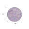 Homeroots 8' Purple Ivory And Denim Blue Round Floral Washable Indoor Outdoor Area Rug 605327 - alternate 6