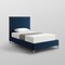 Homeroots Navy Blue Solid Wood Twin Upholstered Velvet Bed with Nailhead Trim 544793 - alternate 7