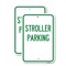 Signmission Stroller Parking, 12'' X 18'' 2 Signs, Heavy Gauge Aluminum, 2PK A-1218-2PACK-22831 - alternate 1