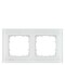 Siemens DELTA miro glass Frame 2-fold Authentic material white glass 161x 90 mm 5TG1202-1 - alternate 1