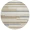 Homeroots 8' Ivory Beige And Taupe Round Striped Washable Indoor Outdoor Area Rug 613286 - alternate 6