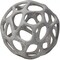 Homeroots 6" Gray Metal Abstract Decorative Orb Tabletop Sculpture 392430 - alternate 5