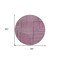 Homeroots 8' Eggplant And Ivory Round Geometric Washable Indoor Outdoor Area Rug 600812 - alternate 5