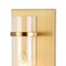 Vaxcel Bari 1 Light Satin Brass Contemporary Wall Sconce with Clear Cylinder Glass W0425 - alternate 7