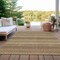 Homeroots 3' X 5' Artichoke Green And Fern Green Striped Washable Indoor Outdoor Area Rug 610576 - alternate 7