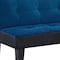 Homeroots 66" Blue Fabric Sofa With Black Legs 285669 - alternate 6