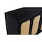 Homeroots 82in Black Distressed Solid Wood Sideboard with Four Doors 606294 - alternate 5