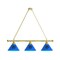 Holland Bar Stool Co St Louis Blues 3 Shade Billiard Light, Brass Fixture BL3BRSTLBlu - alternate 1
