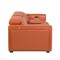 Homeroots 90in Orange and Brown Italian Leather Power Reclining Loveseat With Storage 720555 - alternate 6