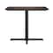 Flash Furniture 36" Square Tabletop, Seamless Surface Technology, Dark Brown with 30"x30" Black Table Height X-Base ST-SQ36-WBR-T3030-GG - alternate 6
