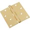 National Hardware 4'' Square Satin Brass Door Hinge N830-231 - alternate 1