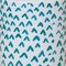 Homeroots Set of Two Aqua Teal And White Ceramic 2 Ounce Chevron Round Distressed Pot Planters, 2PK 517979 - alternate 3