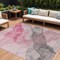 Homeroots 9' X 12' Blush And Gray Abstract Washable Indoor Outdoor Area Rug 631831 - alternate 1