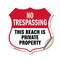 Signmission No Trespassing Shield Sign This Beach Is, 12 Inch X 12 Inch, Vinyl Decal SHI-D-12-417 - alternate 1