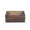 Homeroots Set of Five Black And Brown Solid Wood Crate, 5PK 487720 - alternate 4