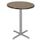 Regency Round Cain Small X-Base Cafe Table, 30 in W, 30 in L, Noble Oak TCB30RNDNOGY - alternate 1