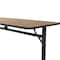 Correll Rectangle Econoline TFL Flip Top Table, 60 in W, 23 in to 31 in H, Particleboard Top, Medium Oak FTM2460TF-06 - alternate 6