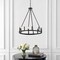 Jonathan Y Oberto 28" 8-Light Iron Classic Industrial Ring LED Chandelier, Oil Rubbed Bronze JYL7496A - alternate 4
