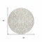 Homeroots 8' Ivory And Beige Round Damask Washable Indoor Outdoor Area Rug 614439 - alternate 7