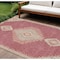 Homeroots 9' X 12' Blush Gray And Beige Oriental Washable Indoor Outdoor Area Rug 598392 - alternate 1