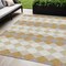 Homeroots 5' X 8' Gold Copper And Ivory Geometric Washable Indoor Outdoor Area Rug 597897 - alternate 1