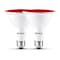 Bulbrite 90-W Equivalent, Red Color PAR38 Weatherproof Outdoor E26 Medium Base Flood LED Light Bulb COLOR 861906 - alternate 1